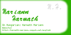 mariann harmath business card